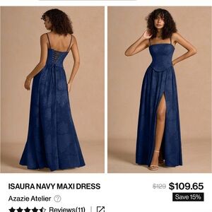 Elegant Navy Blue Women's dress AZAZIE